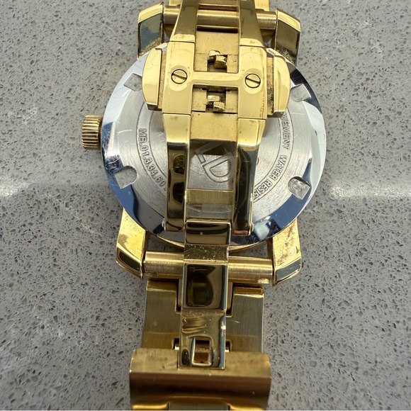 Movado Women\'s BOLD All Gold Stainless Steel Crystal Dot 36mm Watch New Battery main image 9